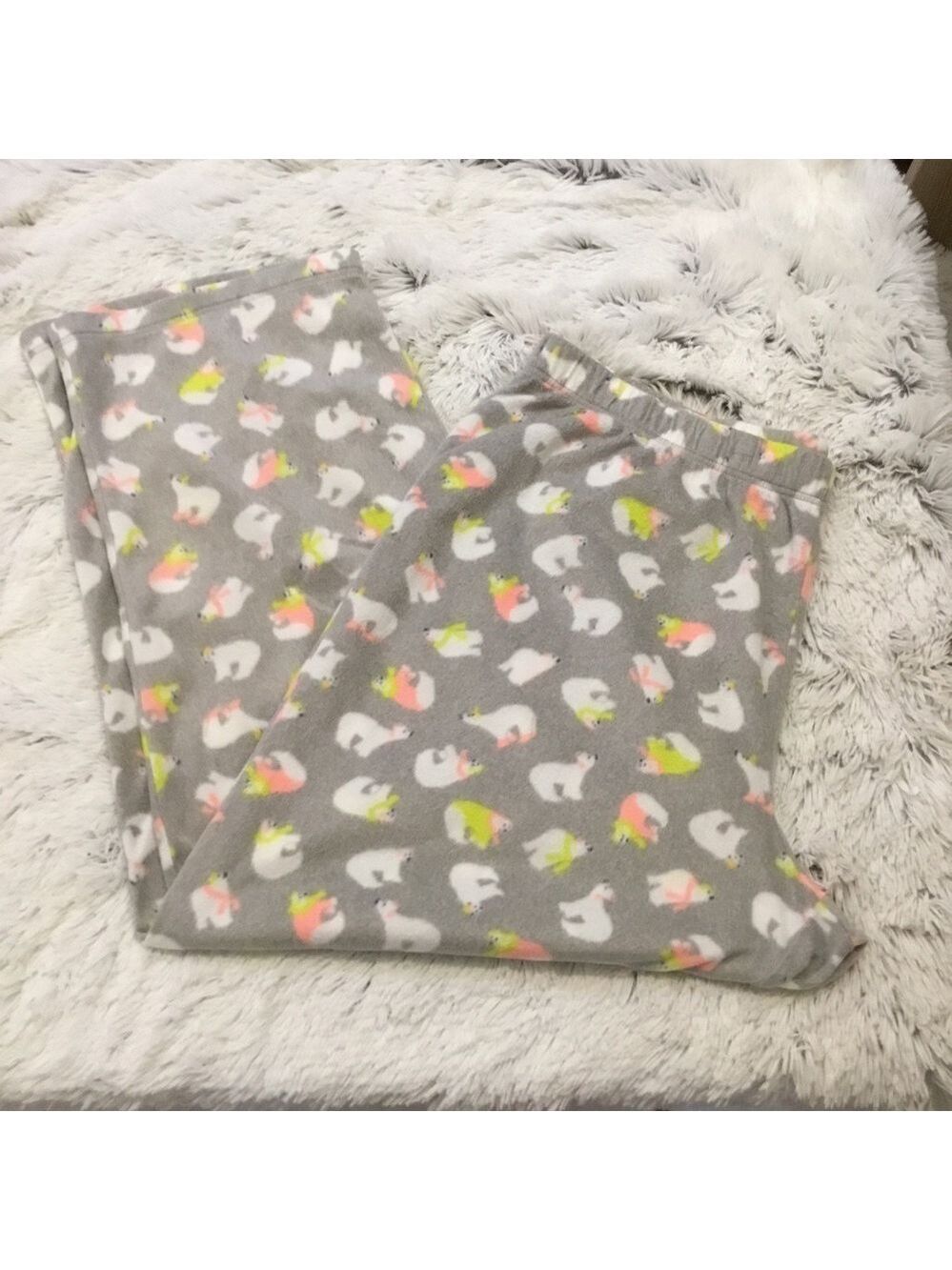 JC Penny Sleep Chic Woman’s 2X polar bear fleece pajama pants elastic wa…